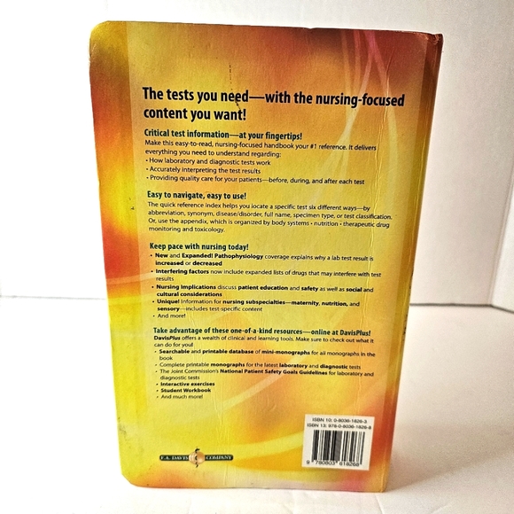 Comprehensive Handbook of Laboratory  and Diagnostic Tests/ Nursing Implications - Picture 2 of 11